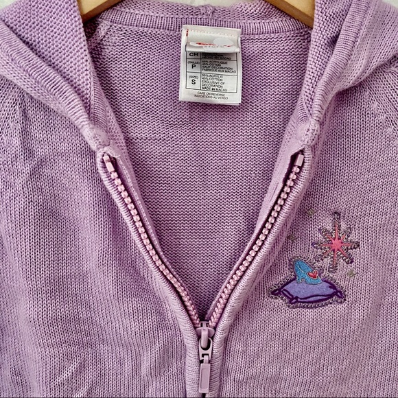 Disney Girl’s Lavender Zip down sweater Size Small - Picture 4 of 7